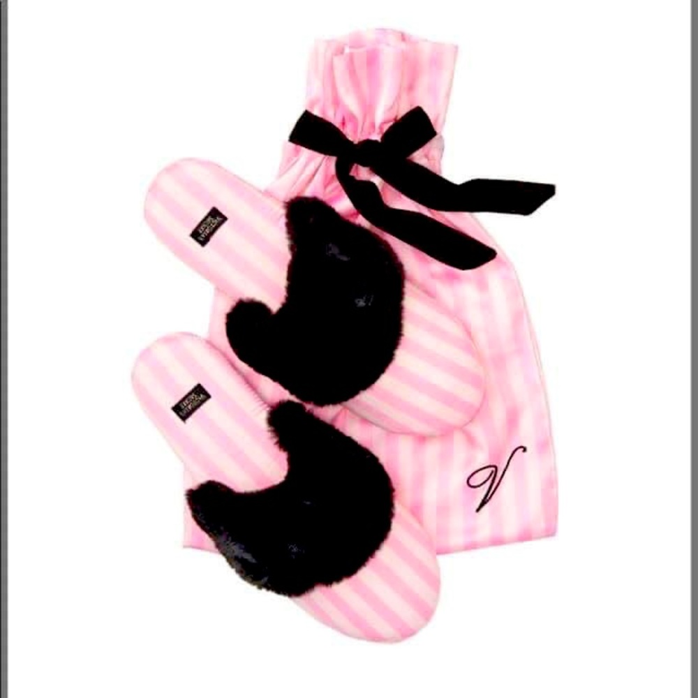 Victoria’s Secret signature Large stripe slippers